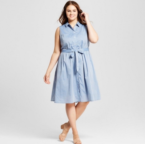 Who What Wear Dresses & Skirts - Who What Wear Chambray Midi Dress